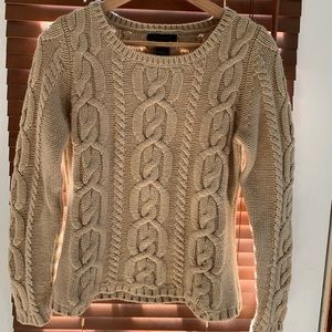Khaki The Limited Cable Knit Sweater